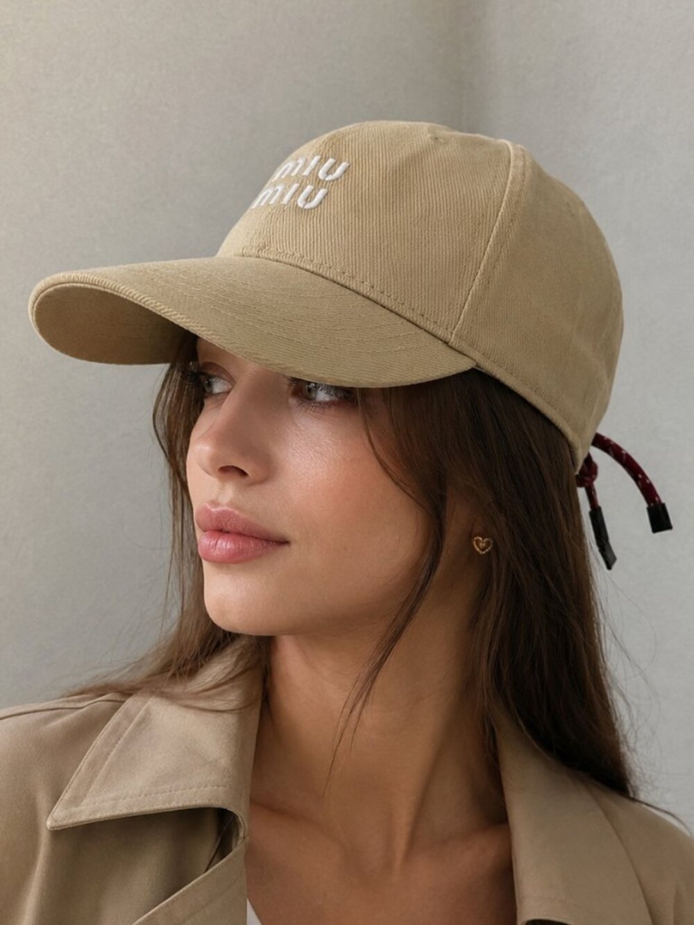 Unisex Beige Minimalist Baseball Cap Adjustable Streetwear Hat